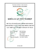 Xây dựng quy trình chẩn Đoán, bảo dưỡng và sửa chữa hệ thống truyền lực trên xe Ô tô Điện vinfast vf7 plus