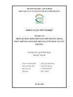 Thiết kế hoạt Động diễn giải môi trường trong phát triển du lịch sinh thái tại vườn quốc gia cúc phương