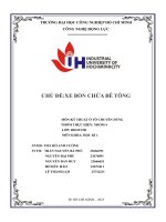 IUH - Tiểu luận Kỹ thuật ô tô chuyên dùng - Xe bồn chứa bê tông