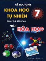 Để học giỏi KHOA HỌC TỰ NHIÊN phần HÓA HỌC bộ chân trời sáng tạo