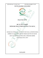 Đánh giá công tác Đăng ký Đất Đai, lập hồ sơ Địa chính và cấp giấy chứng nhận quyền sử dụng Đất tại huyện lương sơn, tỉnh hòa bình giai Đoạn 2021 2023