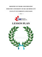 IUH - LESSON PLAN - DISCUSS FOOD AND HEALTH - SKILL: SPEAKING