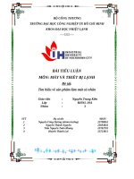 IUH - Tiểu luận môn Máy và thiết bị lạnh - Tìm hiểu về sản phẩm làm mát cá nhân