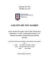 Chuyên Đề thực tập báo cáo kết quả thực tập và thực trạng quy trình phục vụ tiệc tại bộ phận banquet của khách sạn shilla monogram quangnam danang