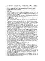 Đề cương Ôn tập môn triết học mác lênin