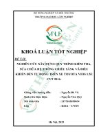 Nghiên cứu xây dựng quy trình hệ thống chiếu sáng và Điều khiển tự Động trên xe toyota vios 1 5e cvt 2016