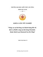 Nâng cao sự hài lòng của khách hàng Đối với      dịch vụ buffet sáng tại nhà hàng honolulu         thuộc khách sạn diamond sea Đà nẵng