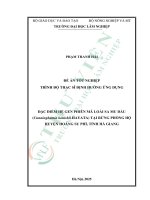 Đặc Điểm hệ gen phiên mã loài sa mu dầu (cunninghamia konishii hayata) tại rừng phòng hộ huyện hoàng su phì, tỉnh hà giang