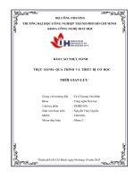 IUH - Thực hành Quá trình và thiết bị cơ học - Thời gian lưu