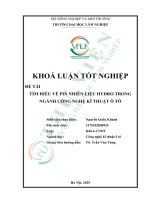 Tìm hiểu về pin nhiên liệu hydro trong ngành công nghệ kỹ thuật Ô tô