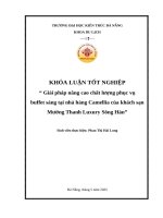 Giải pháp nâng cao chất lượng phục vụ buffet sáng tại nhà hàng camellia của khách sạn