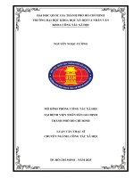 QSX - Luận văn Thạc sĩ Công tác xã hội - Mô hình phòng công tác xã hội tại Bệnh viện Nhân dân Gia Định Thành phố Hồ Chí Minh