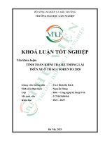 Tính toán kiểm tra hệ thống lái trên xe Ô tô kia sorento 2020