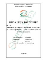 Xây dựng quy trình chẩn Đoán, bảo dưỡng và sửa chữa hệ thống lái trợ lực Điện trên xe hyundai accent