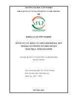 Đánh giá tác Động của biến Đổi khí hậu Đến sinnh kế người dân ven biển huyện thái thụy, tỉnh thái bình