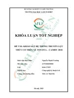 Khảo sát hệ thống truyền lực thuỷ cơ trên xe toyota – camry 2010