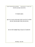 Quản lý ngân sách nhà nước tại xã tứ cường huyện thanh miện tỉnh hải dương