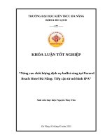 Nâng cao chất lượng dịch vụ buffet sáng tại paracel beach hotel Đà nẵng tiếp cận từ mô hình ipa