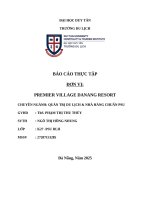 Báo cáo thực tập premier village danang resort