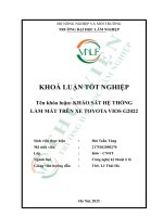 Khảo sát hệ thống làm mát trên xe toyota vios g2022