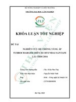 Nghiên cứu hệ thống tăng Áp turbocharger trên xe hyundai santafe 2 2l crdi 2016