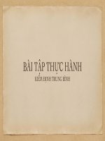 Bài tập thực hành - Kiểm định trung bình