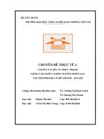 THỰC TRẠNG CHẤT LƯỢNG NGUỒN NHÂN LỰC TẠI NGÂN HÀNG TMCP CÔNG THƯƠNG VIỆT NAM CHI NHÁNH ĐÔ THÀNH ....