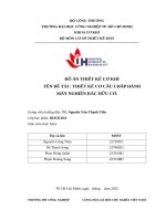 IUH - ĐỒ ÁN THIẾT KẾ CƠ KHÍ - THIẾT KẾ CƠ CẤU CHẤP HÀNH MÁY NGHIỀN RÁC HỮU CƠ