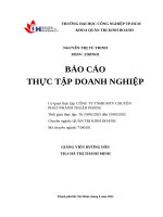 IUH - BÁO CÁO THỰC TẬP DOANH NGHIỆP QUẢN TRỊ KINH DOANH - CÔNG TY TNHH MTV CHUYỂN PHÁT NHANH THUẬN PHONG