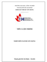 IUH - TIỂU LUẬN Quản lý xây dựng - NHẬP MÔN NGÀNH XÂY DỰNG