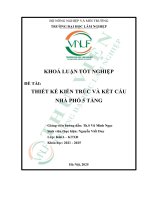 Thiết kế kiến trúc và kết cấu nhà phố 5 tầng