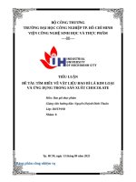 IUH - Tiểu luận bao gói thực phẩm - TÌM HIỂU VỀ VẬT LIỆU BAO BÌ LÁ KIM LOẠI VÀ ỨNG DỤNG TRONG SẢN XUẤT CHOCOLATE