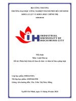 IUH - Tiểu luận Luật dân sự - Phân biệt thừa kế theo di chúc và thừa kế theo pháp luật