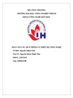 IUH - BÁO CÁO CÁC QUÁ TRÌNH VÀ THIẾT BỊ CÔNG NGHỆ - CHƯNG CẤT