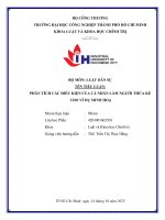 IUH - Tiểu luận Luật dân sự - Phân tích các điều kiện của cá nhân làm người thừa kế & cho ví dụ minh họa