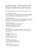 IUH - BỘ ĐỀ GIẢ ĐỊNH - MÔN QUẢN TRỊ TÁC NGHIỆP THƯƠNG MẠI ĐIỆN TỬ