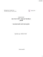 Tập bài giảng   học phần cđtn dịch nói việt   hàn 2