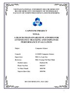 Luận văn a blockchain enabled platform for attendance tracking and employee performance evaluation