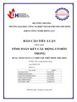 IUH - Tiểu luận Tính toán động cơ đốt trong - Tính toán và thiết kế trên BMW 320i (2019)