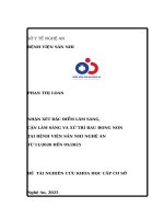 Nhận xét Đặc Điểm lâm sàng, rau bong non