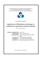 Luận văn application of blockchain technology in verification of agriculture products identity