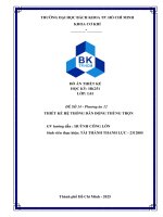 Me2135 ĐỒ ÁN THIẾT KẾ HỌC KỲ: HK251 ĐỀ SỐ 14 - Phương án 12 THIẾT KẾ HỆ THỐNG DẪN ĐỘNG THÙNG TRỘN