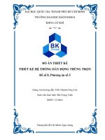 ME2135 ĐỒ ÁN THIẾT KẾ THIẾT KẾ HỆ THỐNG DẪN ĐỘNG THÙNG TRỘN Đề số 8, Phương án số 5