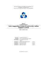 Luận văn auto suggesting system in university online support system