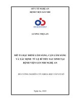 Đặc Điểm lâm sàng   cận lâm sàng bí tiểu sau sinh