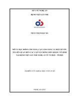 Mô tả các Đặc Điểm lâm sàng   cận lâm sàng của các cặp vợ chồng vô sinh