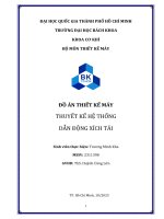 ĐỒ ÁN THIẾT KẾ MÁY THUYẾT KẾ HỆ THỐNG DẪN ĐỘNG XÍCH TẢI