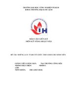 IUH - Tiểu luận KỸ NĂNG HOẠT NÁO - NHỮNG LƯU Ý KHI TỔ CHỨC TRÒ CHƠI CHO SINH VIÊN