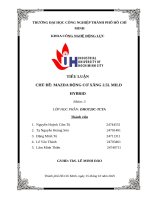 IUH - Tiểu luận Động cơ đốt trong - MAZDA ĐỘNG CƠ XĂNG 2.5L MILD HYBRID