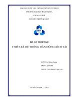 ME2135 ĐỀ 10:ĐỒ ÁN THIẾT KẾ THIẾT KẾ HỆ THỐNG DẪN ĐỘNG XÍCH TẢI